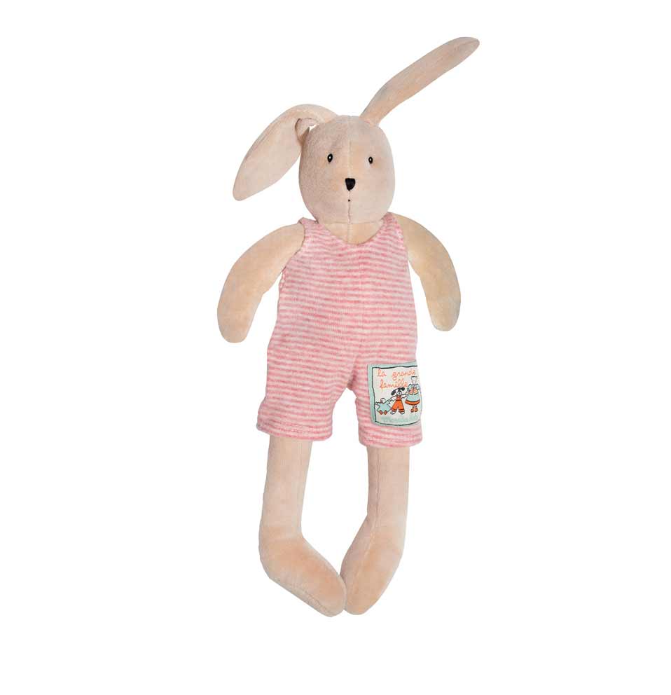 Sylvain the Rabbit by Moulin Roty in 30cm size—mid-size version of the beloved rabbit with gentle expression & floppy limbs. Available at Michelle Kindness Design.